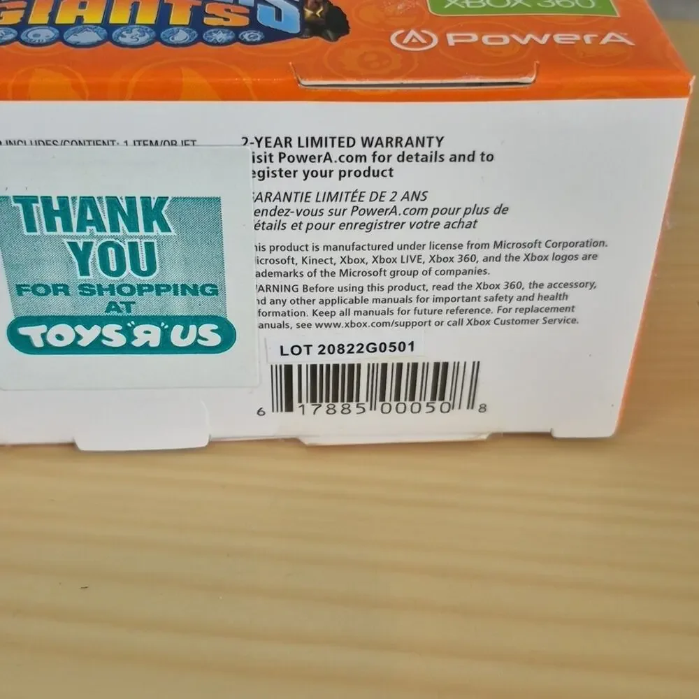 Power A Skylanders Giants Mini Pro Ex Orange Wired Controller Xbox360 RARE